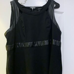 Torrid sz 3, black peplum top with faux leather.